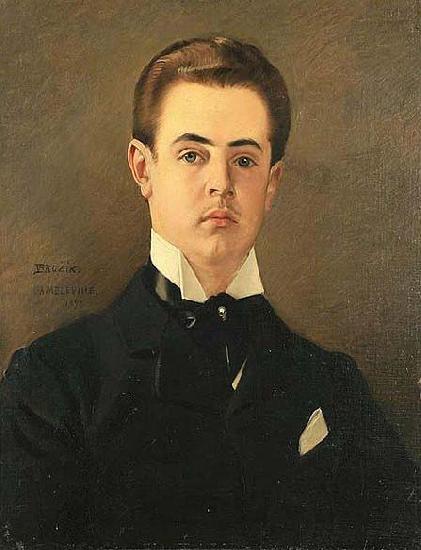 Vaclav Brozik A Portrait of the Artist Son, Maurice France oil painting art